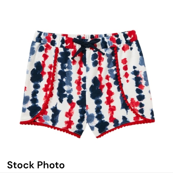 NWT Way to Celebrate Toddler Patriotic Red White & Blue Tie-Dye Shorts Size 2T - Picture 2 of 9